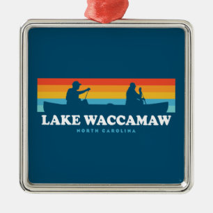Lake Waccamaw North Carolina Canoe Metal Ornament
