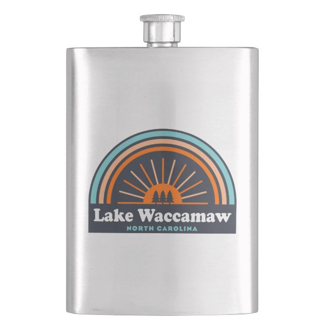 Lake Waccamaw North Carolina Rainbow Flask (Front)