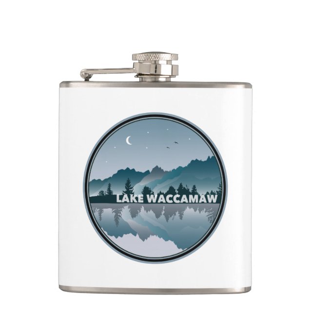 Lake Waccamaw North Carolina Reflection Flask (Front)