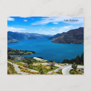 Lake Wakatipi - New Zealand Holiday Postcard
