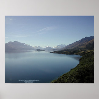 Lake Wakatipu near Glenorchy, New Zealand Poster