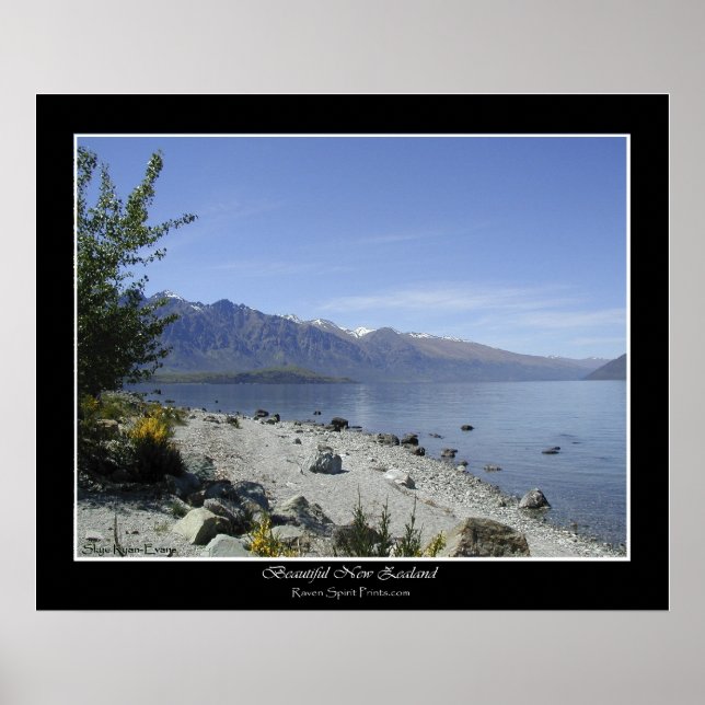 "LAKE WAKATIPU, NZ" Photo Poster (Front)