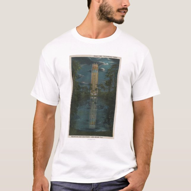Lake Wales, FL - View of Mt. Lake & Singing T-Shirt (Front)