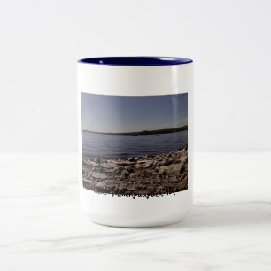 Lake Wallenpaupack, PA photograph Two-Tone Coffee Mug