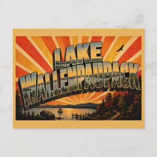 Lake Wallenpaupack PA Pocono Forest Art Postcard