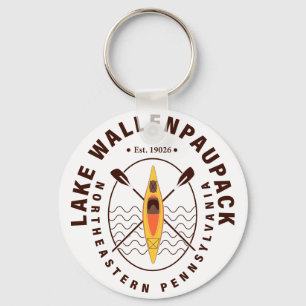 Lake Wallenpaupack Pennsylvania Kayaking Fishing Keychain