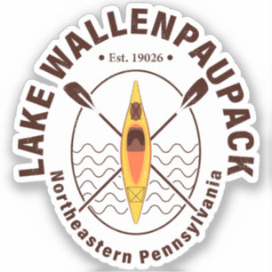 Lake Wallenpaupack Pennsylvania Kayaking Fishing Sticker