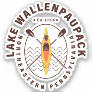 Lake Wallenpaupack Pennsylvania Kayaking Fishing Sticker