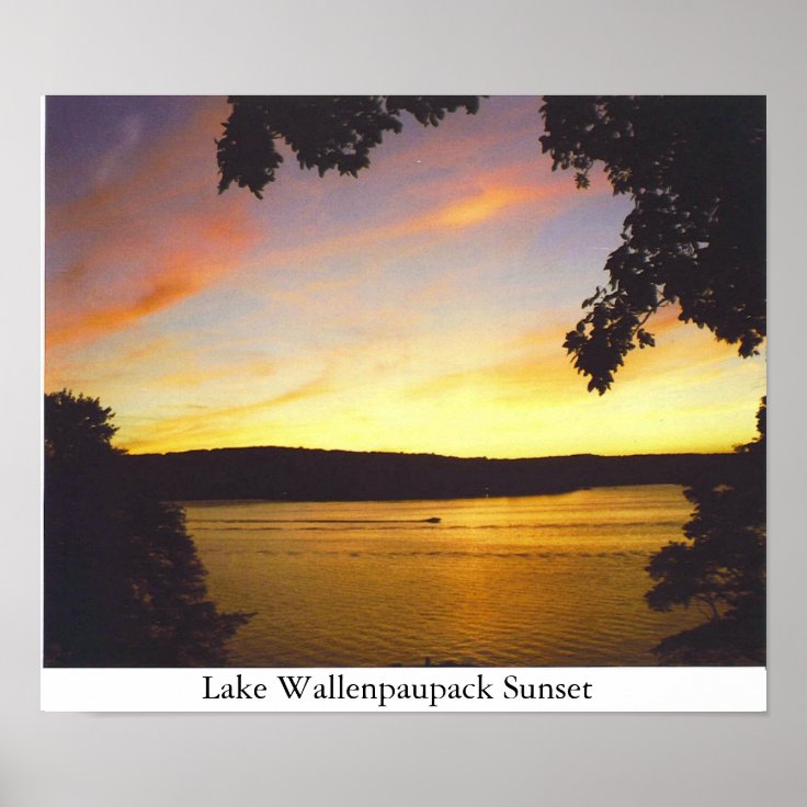 Lake Wallenpaupack Sunset Poster Zazzle