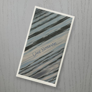 Lake Water Blue Beige Black Diagonal Stripes Paper Guest Towels