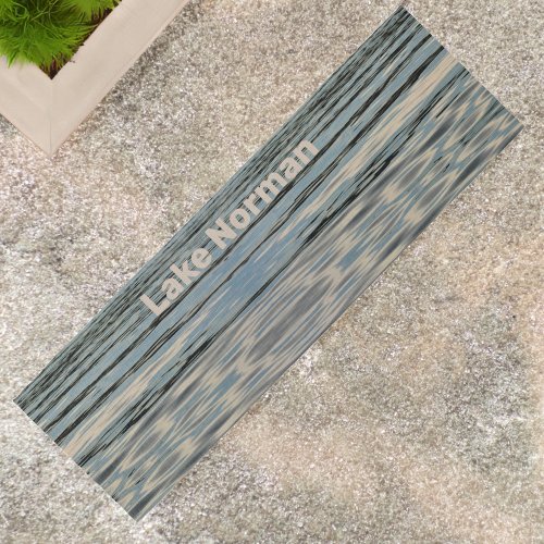 Lake Water Blue Beige  Outdoor Rug