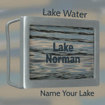 Lake Water Customizable Belt Buckle<br><div class="desc">Designed by Nature. Rippling dark lake water reflecting blue sky and white clouds during the golden hour creates this multicolored blue, beige and gray belt buckle design. This beautiful belt buckle design is sophisticated and elegant while also being naturally earthy and rustic. Customize with a Name, initials or favorite lake....</div>