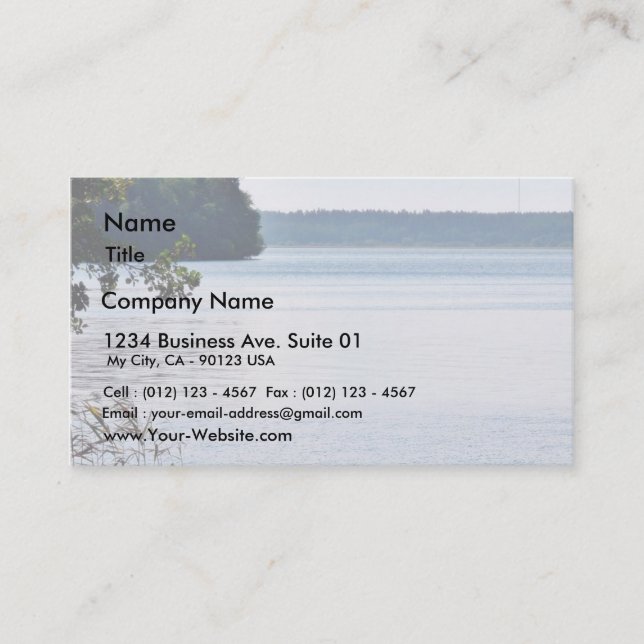 Lake Water On Wind Business Card (Front)