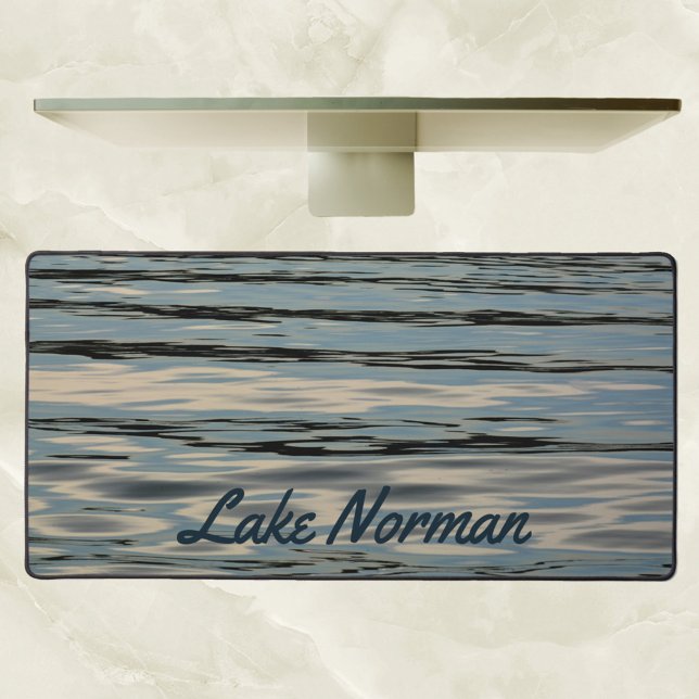 Lake Water Photographic Customizable Blue Beige Desk Mat (Creator Uploaded)