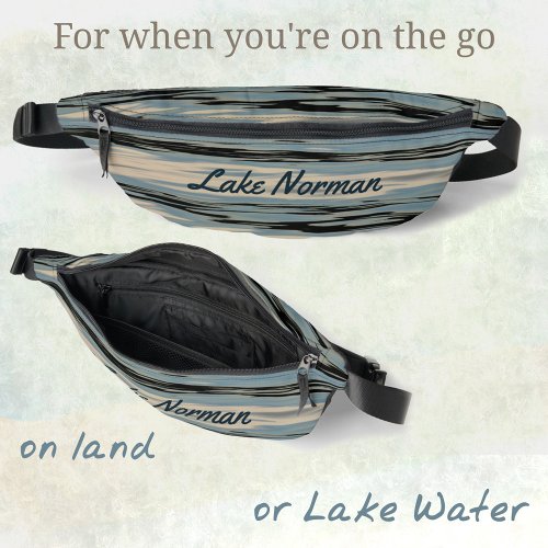 Lake Water Photographic Customizable Blue Beige Fanny Pack