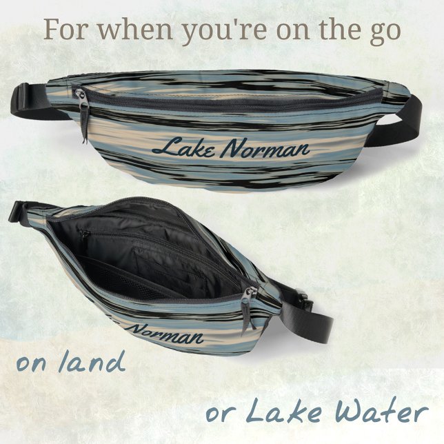 Lake Water Photographic Customizable Blue Beige Fanny Pack (Creator Uploaded)