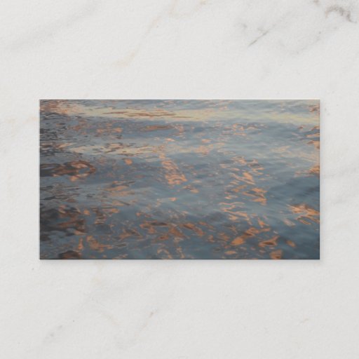 Customizable Lake Water Sunset Business Cards