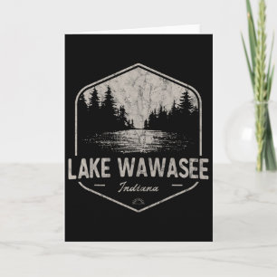 Lake Wawasee Indiana Outdoors Vintage Card