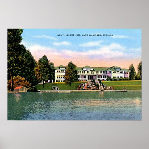 Lake Wawasee Indiana South Shore Inn Poster