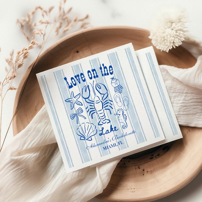 Lake Weekend Bachelorette Party Napkins (Creator Uploaded)