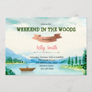 Lake weekend in the woods Invitation