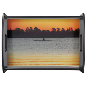 Lake Wendouree Calm Before Nightfall Serving Tray