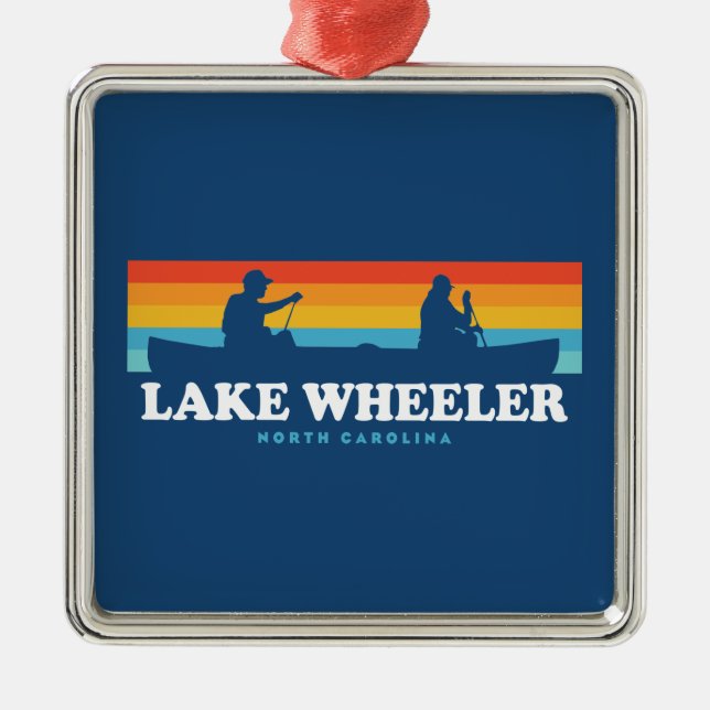 Lake Wheeler North Carolina Canoe Metal Ornament (Front)