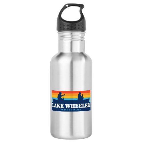 Lake Wheeler North Carolina Canoe Stainless Steel Water Bottle