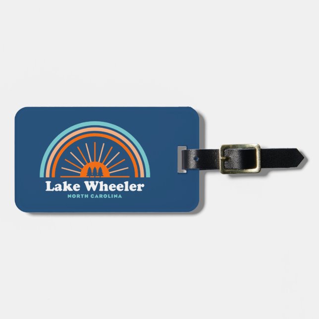 Lake Wheeler North Carolina Rainbow Luggage Tag (Front Horizontal)