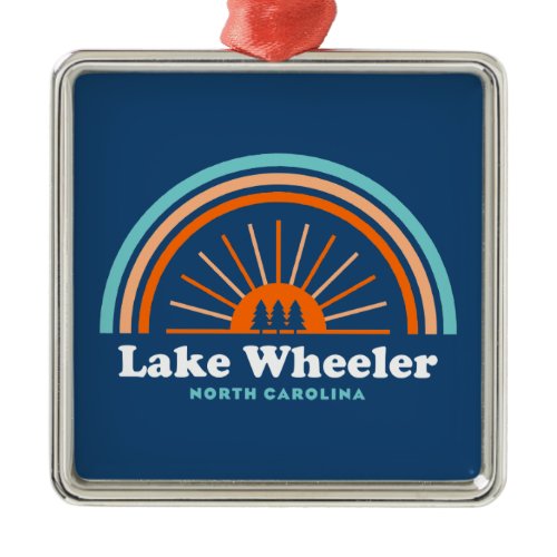 Lake Wheeler North Carolina Rainbow Metal Ornament