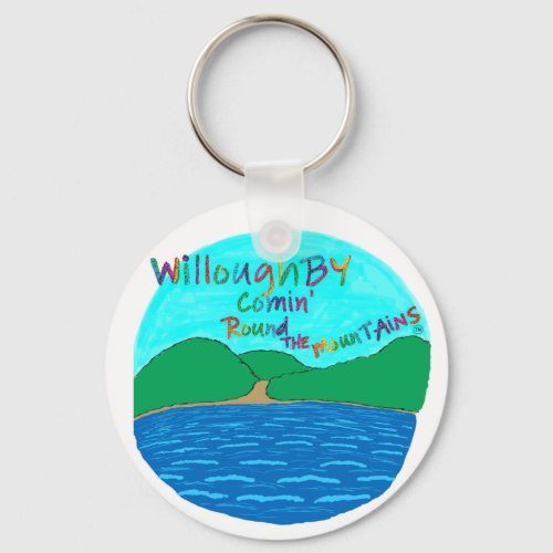 Lake Willoughby Classic Round S Keychain