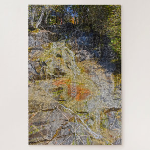Lake Willoughby Roadside Waterfall, Vermont Jigsaw Puzzle