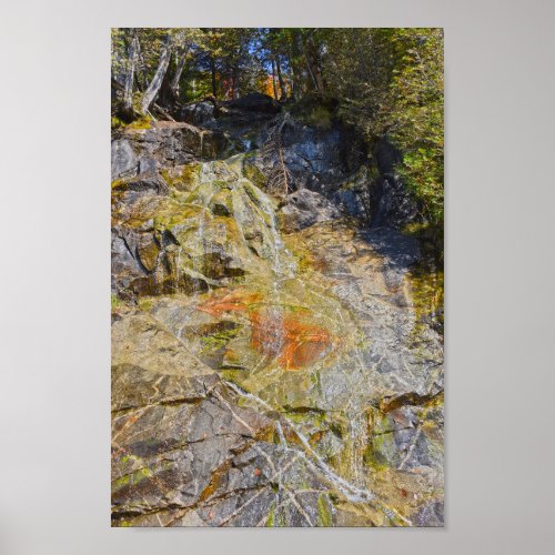 Lake Willoughby Roadside Waterfall Vermont Poster