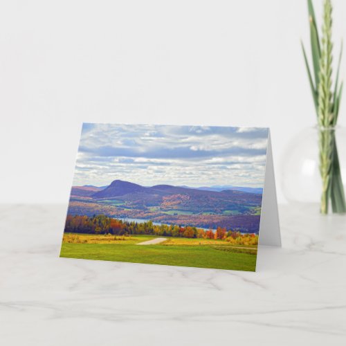 Lake Willoughby Vermont in Autumn Card