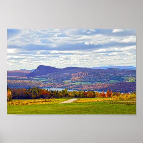 Lake Willoughby Vermont in Autumn Poster