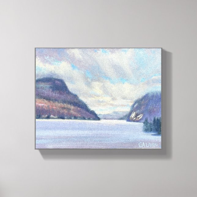 Lake willoughby Vermont Oil Painting Canvas Print (Front)