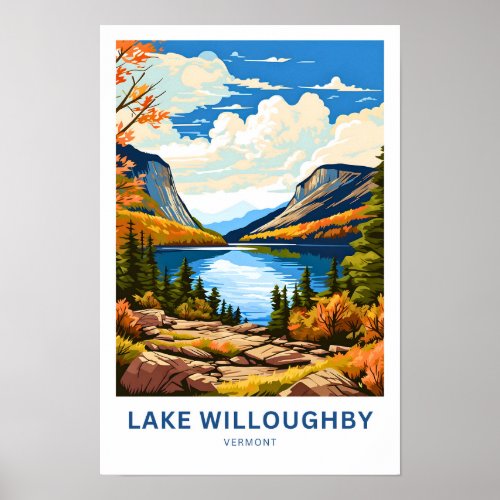 Lake Willoughby Vermont Travel Print