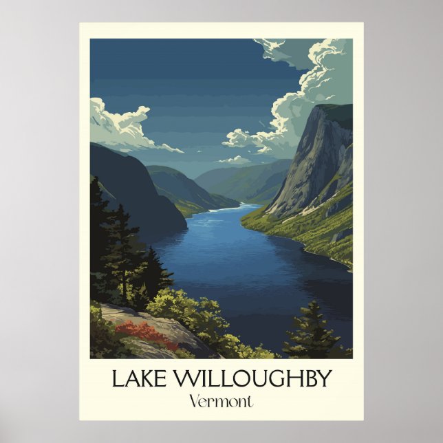 Lake Willoughby VT Scenic Fjord Poster (Front)
