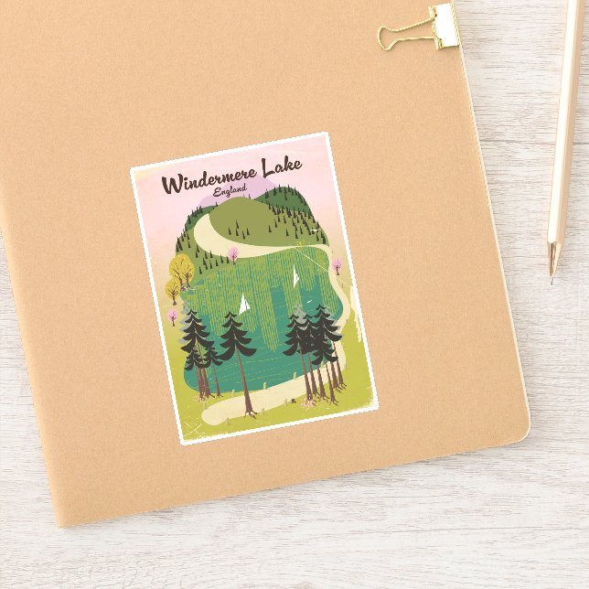 lake windermere Travel poster Sticker (Notebook)
