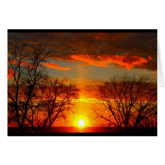Lake Winnebago Sunset Any Occasion Card (Front Horizontal)