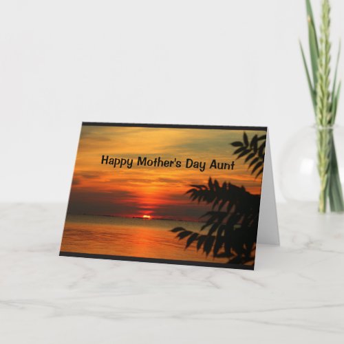 Lake Winnebago Sunset Happy Mothers Day Aunt Card