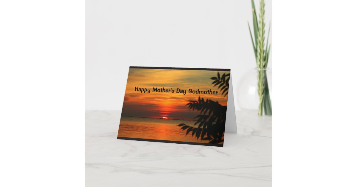 Lake Winnebago Sunset Happy Mother's Day Godmother Card | Zazzle