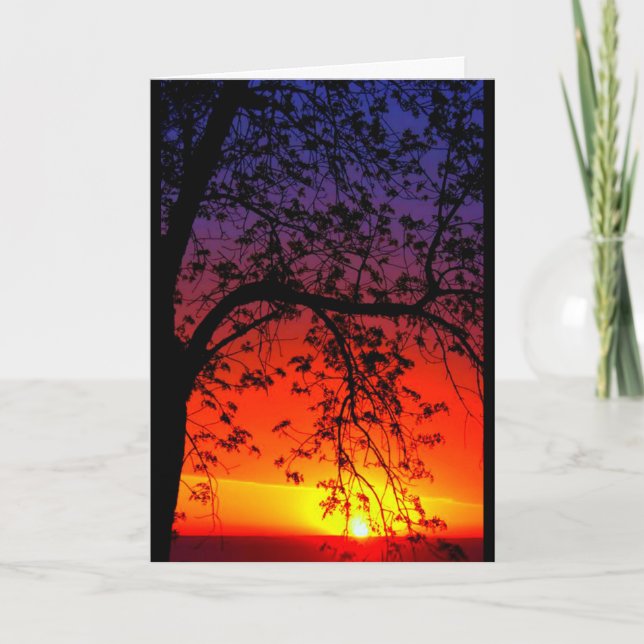 Lake Winnebago Sunset Thinking Of You Card (Front)