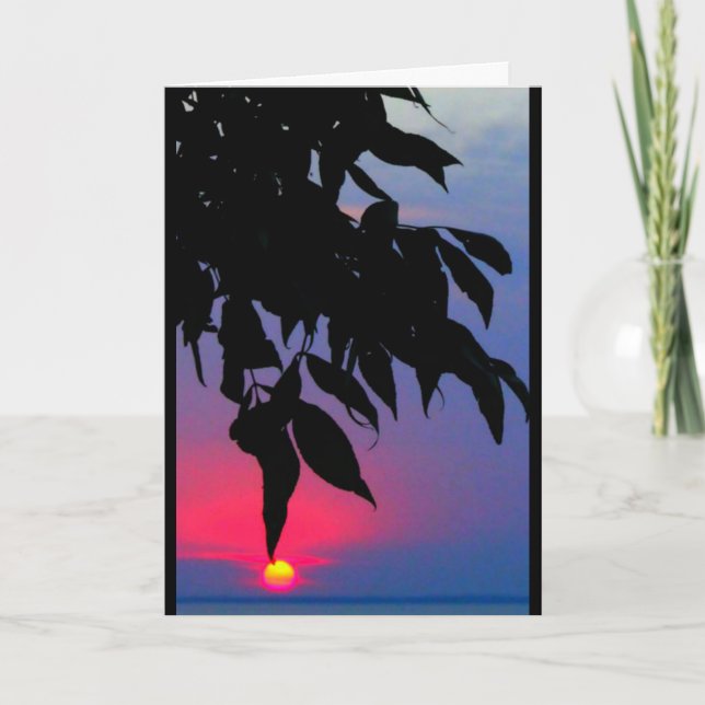 Lake Winnebago Sunset Thinking Of You Card (Front)