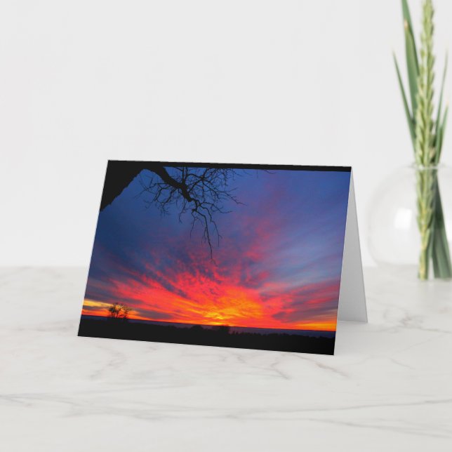 Lake Winnebago Sunset Thinking Of You Card (Front)