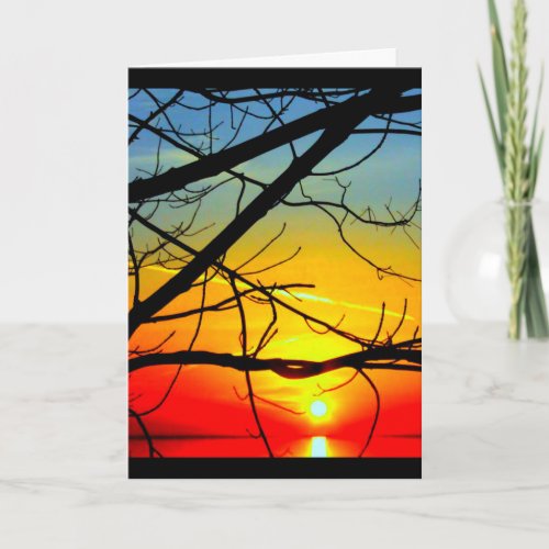 Lake Winnebago Sunset Thinking Of You Card