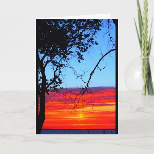 Lake Winnebago Sunset Thinking Of You Card