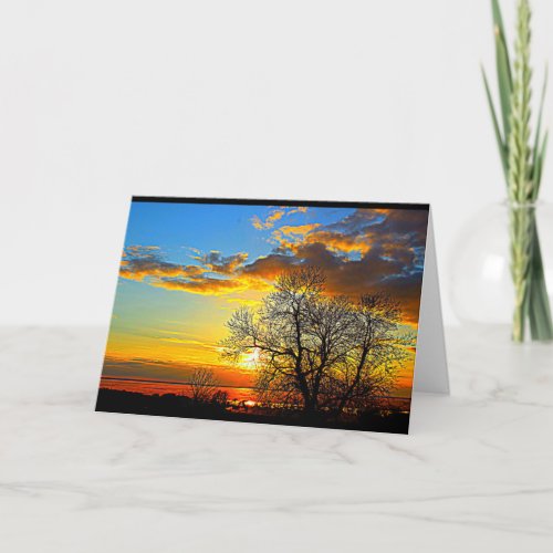 Lake Winnebago Sunset Thinking Of You Card