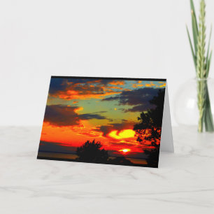 Lake Winnebago Sunset Thinking Of You Card