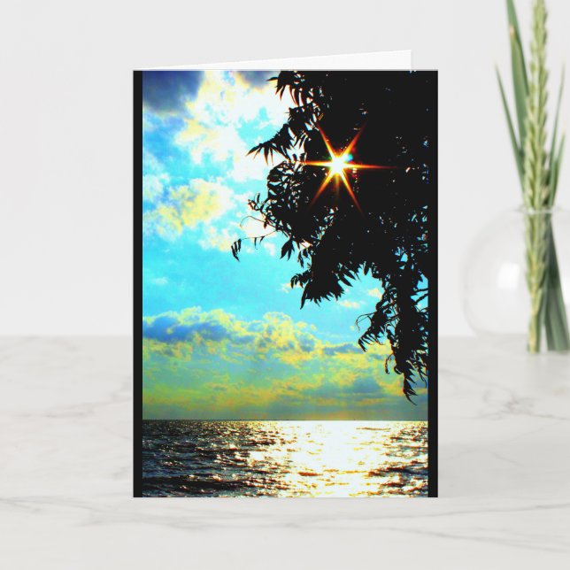 Lake Winnebago Sunset Thinking Of You Card (Front)